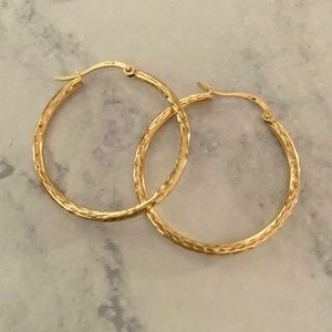 Gold hoop earrings